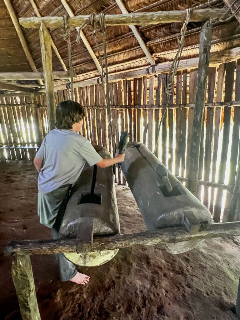 Signal Drum, Maloca, Indigenas Huitoto, Colombian Amazon