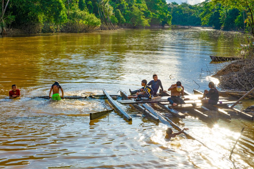 Tikuna Indians, San Martin de Amacayacu, Colombia, Upper Amazon River